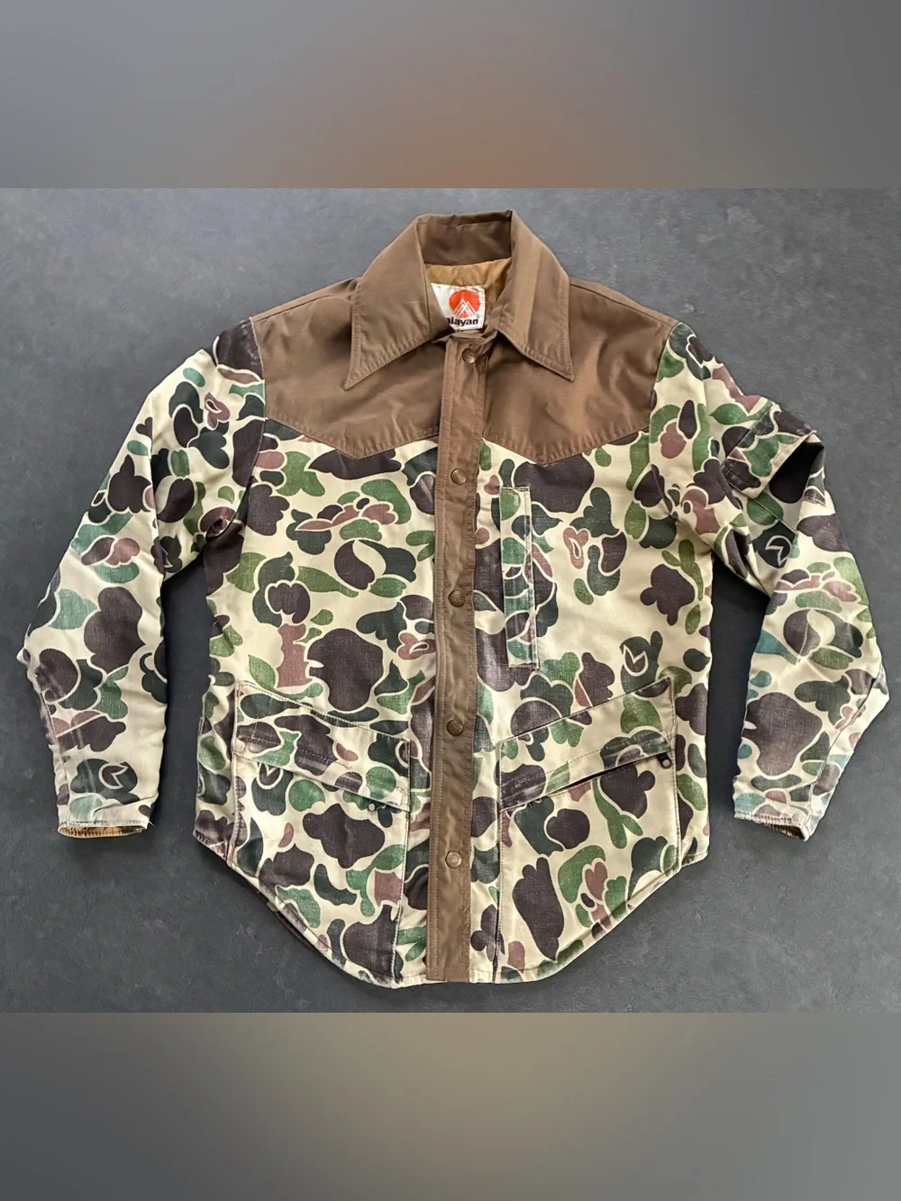 Vintage Santa Fe Style Himalayan Thinsulate Camo Hunting Jacket Men's Small